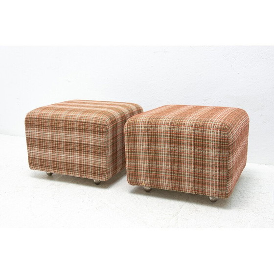 Image 1 of Vintage fabric pouf, Czechoslovakia 1980s