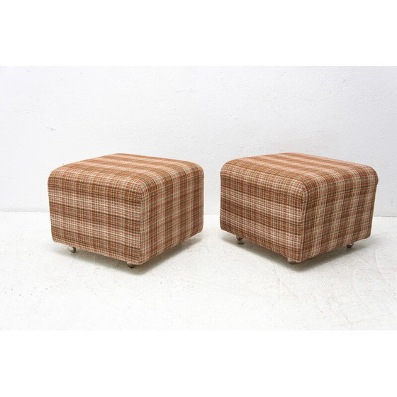 Image 1 of Vintage fabric pouf, Czechoslovakia 1980s