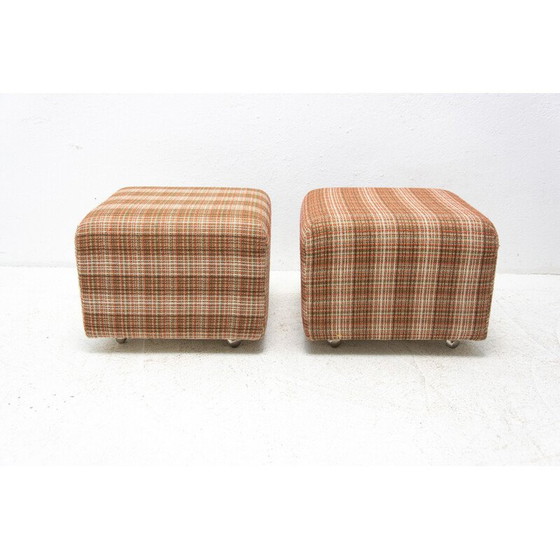 Image 1 of Vintage fabric pouf, Czechoslovakia 1980s