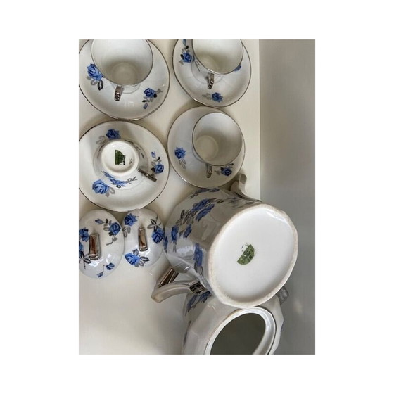 Image 1 of Vintage Art Deco coffee tea chocolate service in Limoges porcelain for Uc et Mf, 1940