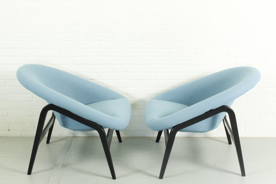 Image 1 of Set of 2 Hartmut Lohmeyer for Artifort lounge chairs Model 118 'Columbus',  The Netherlands 1957