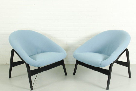 Image 1 of Set of 2 Hartmut Lohmeyer for Artifort lounge chairs Model 118 'Columbus',  The Netherlands 1957