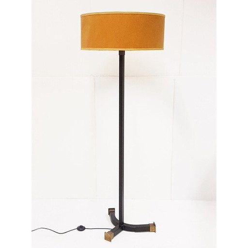 Vintage floor lamp in orange, France 1960