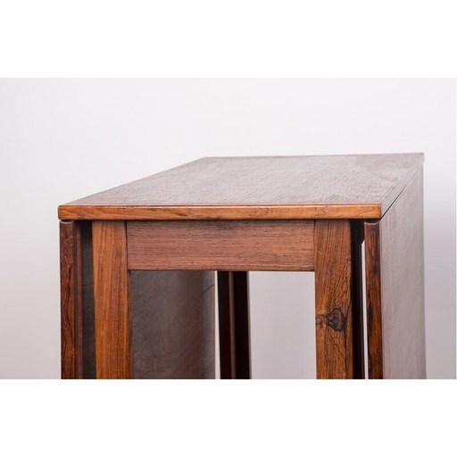 Vintage extendable folding table in rosewood, Denmark 1960