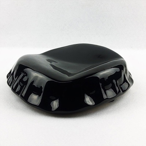 Image 1 of Capsule' vintage pocket tray ceramic with black enamel by J.C Peiré, 1980