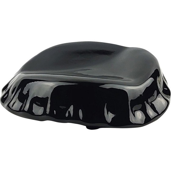 Image 1 of Capsule' vintage pocket tray ceramic with black enamel by J.C Peiré, 1980