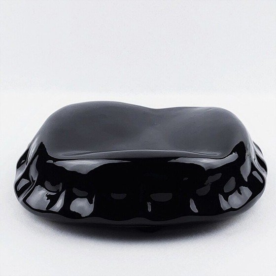 Image 1 of Capsule' vintage pocket tray ceramic with black enamel by J.C Peiré, 1980