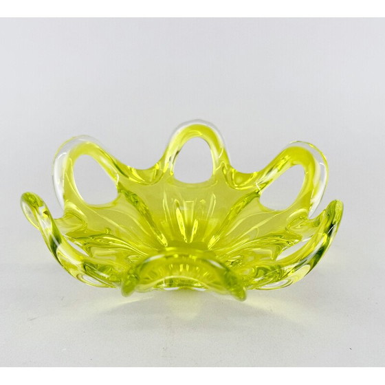 Image 1 of Vintage Czech Art glass bowl by Josef Hospodka for Chribska Glassworks, 1960s