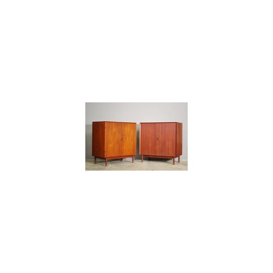 Image 1 of Pair of vintage teak lowboards by Peter Hvdt and Orla Mølgaard, Denmark 1960