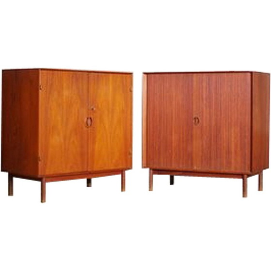 Image 1 of Pair of vintage teak lowboards by Peter Hvdt and Orla Mølgaard, Denmark 1960