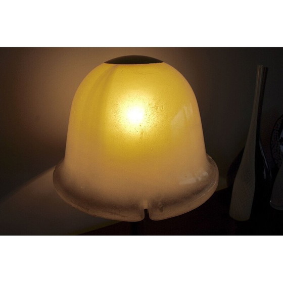 Image 1 of Lampada da tavolo vintage in vetro e ottone di Limburg, Germania, 1970