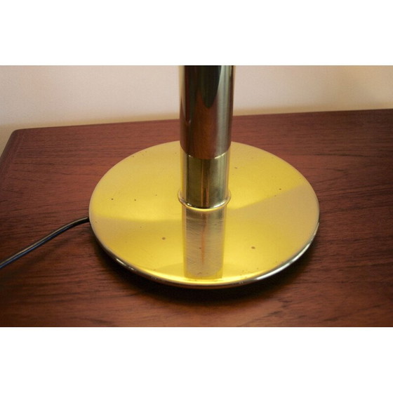 Image 1 of Lampada da tavolo vintage in vetro e ottone di Limburg, Germania, 1970