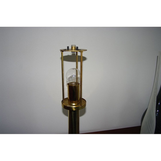 Image 1 of Lampada da tavolo vintage in vetro e ottone di Limburg, Germania, 1970