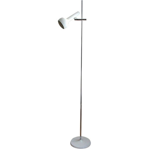 Vintage floor lamp in white lacquered metal, 1970