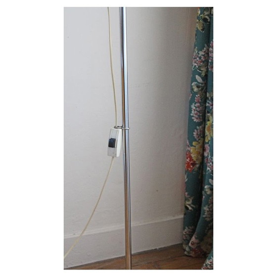 Image 1 of Vintage floor lamp in white lacquered metal, 1970