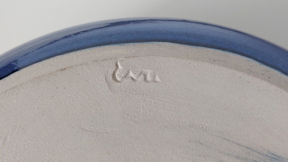 Image 1 of Tarro de galletas de cerámica azul