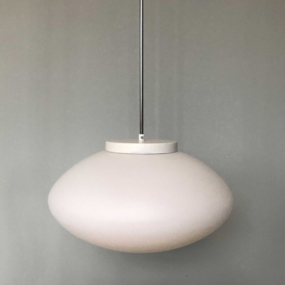 Image 1 of Vintage oval opaline pendant 1950s