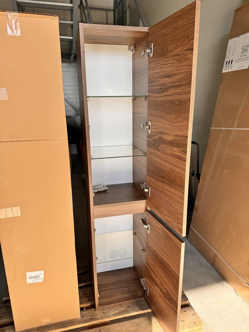 2x Primabad high cabinet Charleston Oak