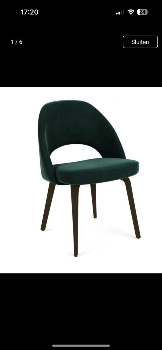 Image 1 of 5x Knoll Saarinen Conference Dining Chair Dark Green