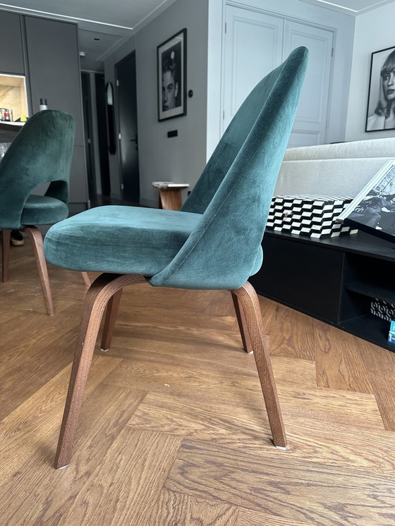 Image 1 of 5x Knoll Saarinen Conference Dining Chair Dark Green