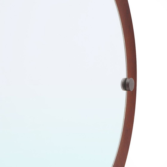Image 1 of Specchio rotondo in compensato curvato, anni '60