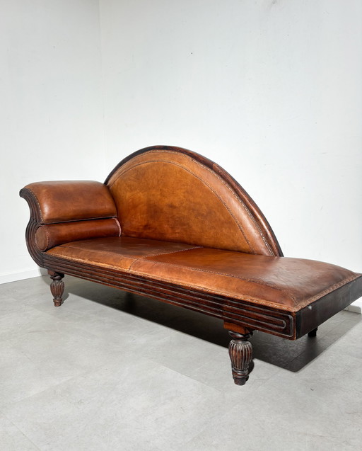 Art Deco Cape Leather Lounge Chair