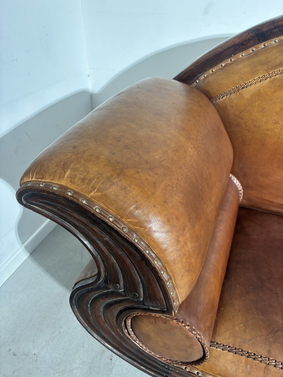 Image 1 of Art Deco Cape Leather Lounge Chair