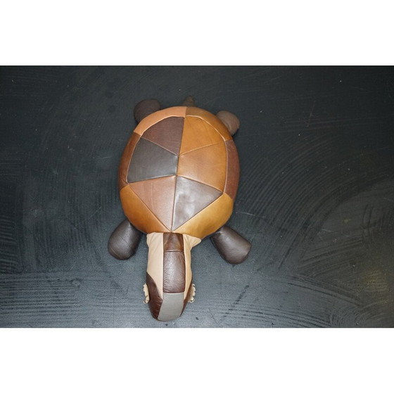 Image 1 of Vintage cowhide patchwork turtle, Germany 1960