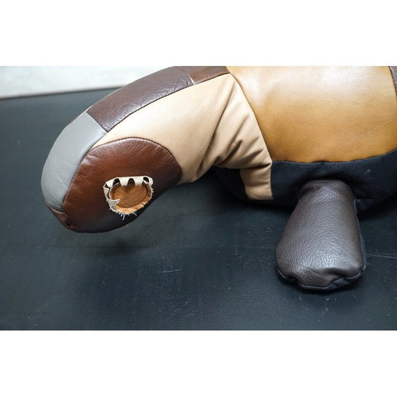 Image 1 of Vintage cowhide patchwork turtle, Germany 1960