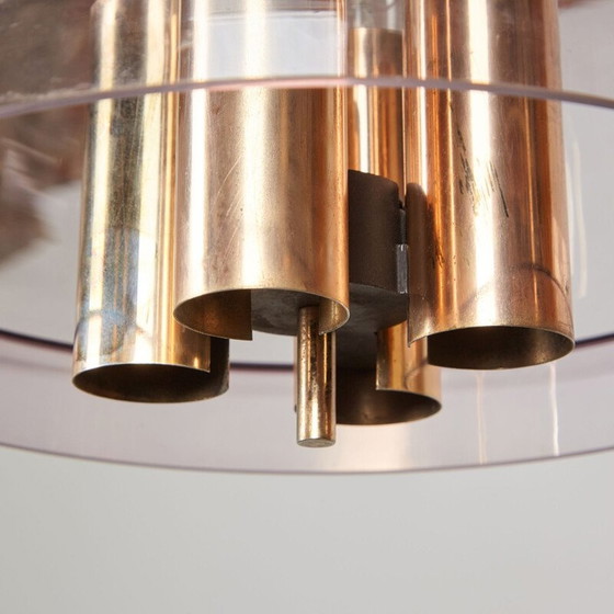 Image 1 of Vintage limburg smoked glass chandelier, 1960