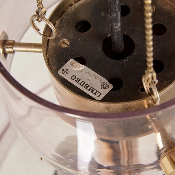 Image 1 of Vintage limburg smoked glass chandelier, 1960