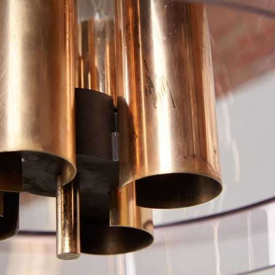 Image 1 of Vintage limburg smoked glass chandelier, 1960