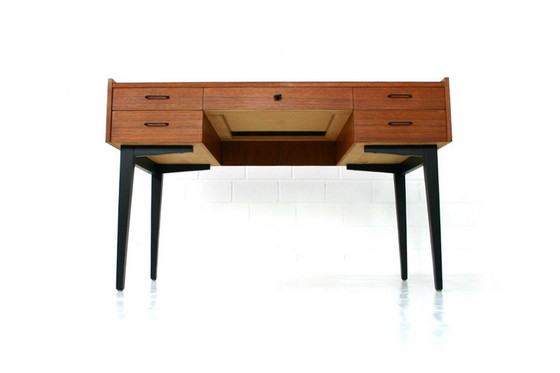 Image 1 of Georg Satink for WK Möbel, Mid Century Teak Writing Desk / Bureau, Allemagne 1960s