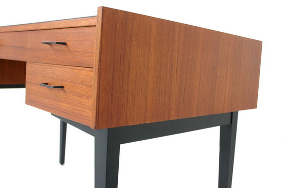 Image 1 of Georg Satink for WK Möbel, Mid Century Teak Writing Desk / Bureau, Allemagne 1960s