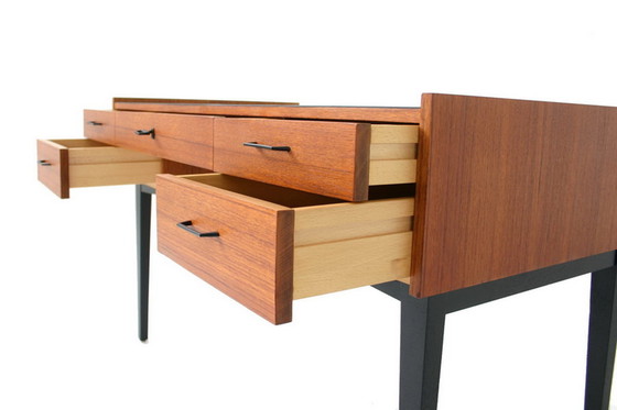 Image 1 of Georg Satink for WK Möbel, Mid Century Teak Writing Desk / Bureau, Allemagne 1960s