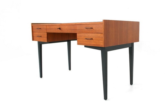 Image 1 of Georg Satink for WK Möbel, Mid Century Teak Writing Desk / Bureau, Allemagne 1960s