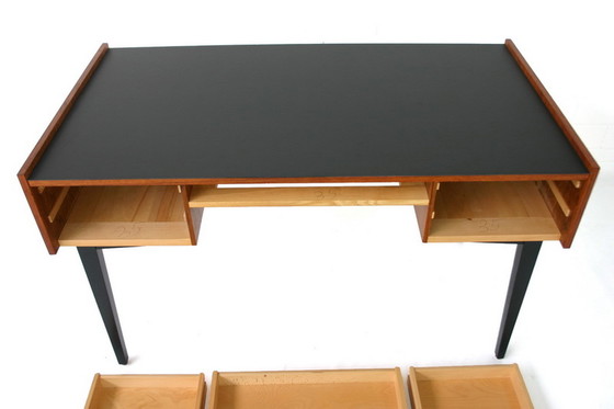 Image 1 of Georg Satink for WK Möbel, Mid Century Teak Writing Desk / Bureau, Allemagne 1960s