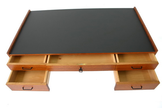 Image 1 of Georg Satink for WK Möbel, Mid Century Teak Writing Desk / Bureau, Allemagne 1960s