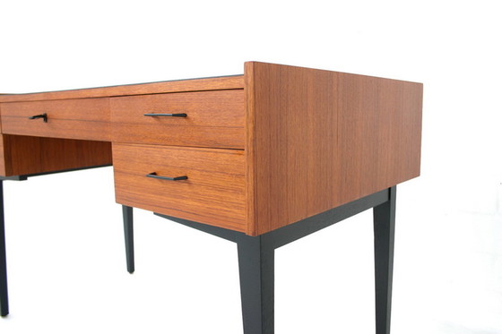 Image 1 of Georg Satink for WK Möbel, Mid Century Teak Writing Desk / Bureau, Allemagne 1960s