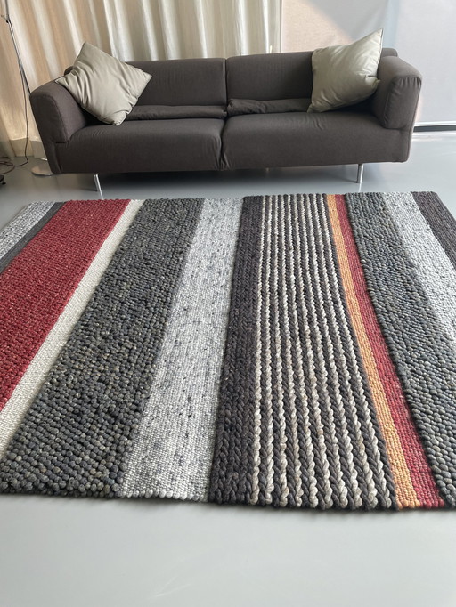 Tapis en laine tissé à la main Perletta