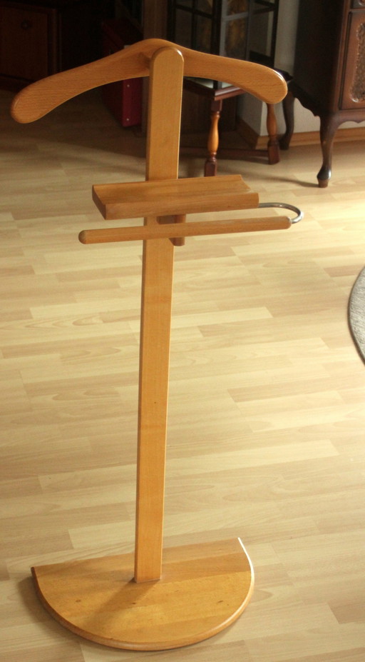 1970S Valet Stand - Silent servant - Coat stand wood, metal - Vintage