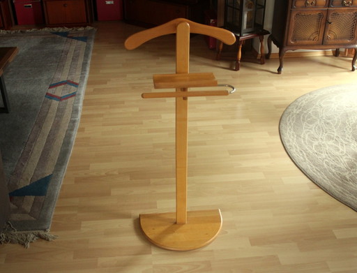 1970S Valet Stand - Silent servant - Coat stand wood, metal - Vintage