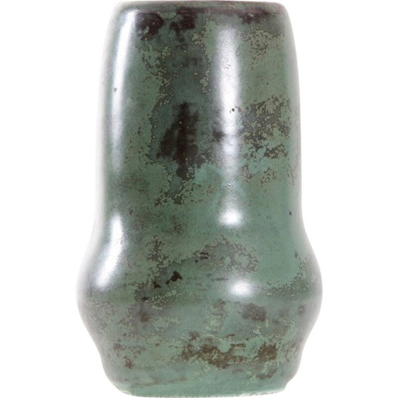 Image 1 of Scandinavian green bronze vintage ceramic vase for Arabia, 1940