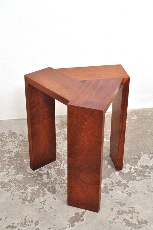 Table d'appoint design en acajou 60s