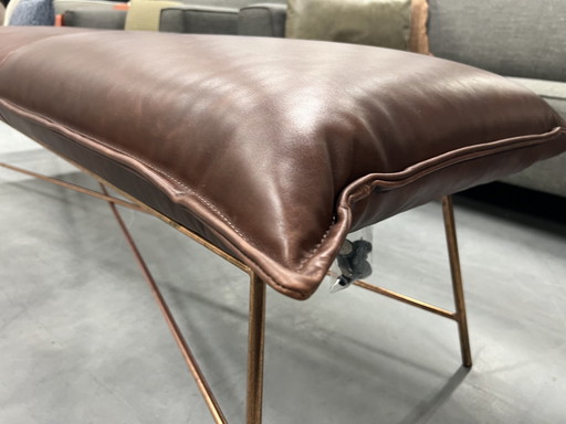 Nouveau Jess Design Banc de salle à manger Vidar Cuir marron