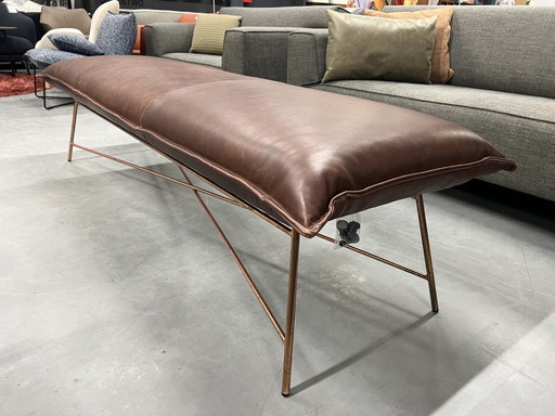 New Jess Design Vidar dining room bench Brown leather