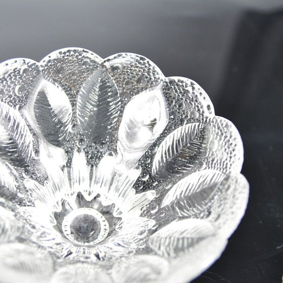 Image 1 of Set of 3 vintage glass candlesticks by Lausitzer, Germany 1980