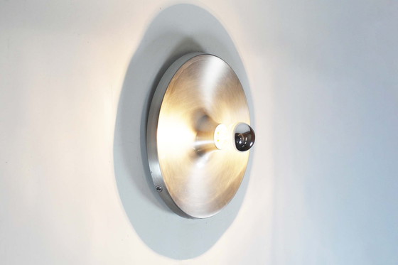 Image 1 of 1x Vintage metal Discus wall lamp