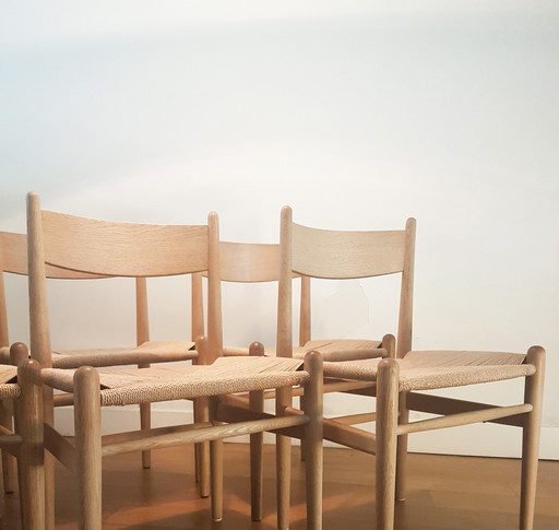 6X Chaises de salle à manger Ch 36 par Hans J. Wegner pour Carl Hansen