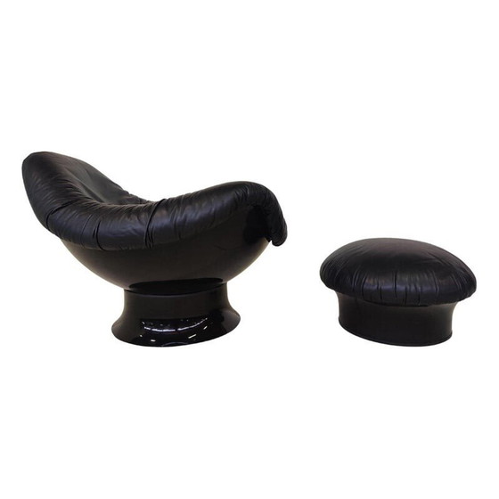 Image 1 of Sillón y otomana Rodica de mediados de siglo, de Mario Brunu para Confort, Italia, década de 1970